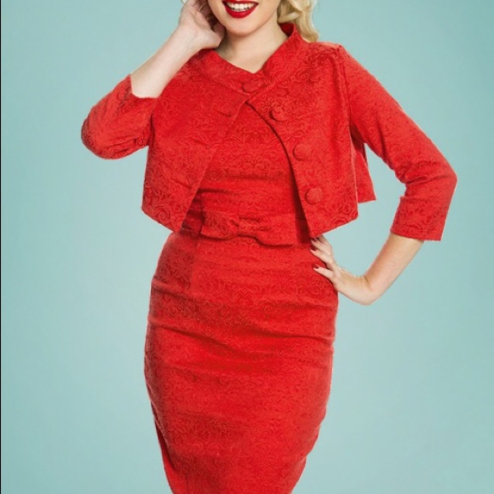 Lindy Bop Maybelle Jacquard Dress Set